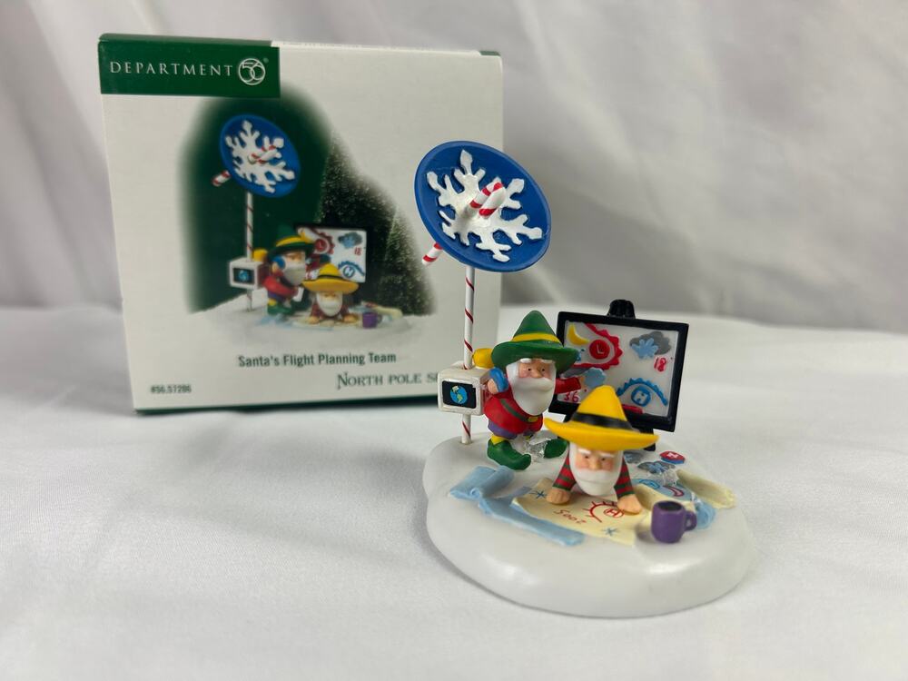 Dept 56 Santa's Flight Planning Team 57206 North Pole Village 2005 Retired